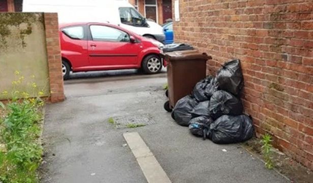 تغريم امرأة 500 جنيه استرليني بعد تصويرها وهي تلقي القمامة في شارع وراء منزلها 