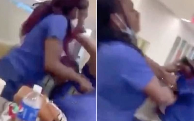 لقطات صادمة من داخل مشفى في لندن توثق مشاجرة عنيفة بين ممرضتين غاضبتين! 