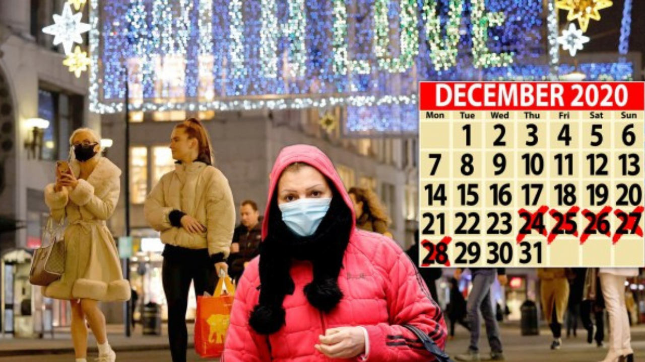 خمسة أيام من عيد الميلاد يمكن لأربع أسر أن تختلط من 24 إلى 28 ديسمبر 