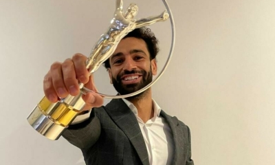محمد صلاح يفوز بجائزة لوريوس سبورت للإلهام الرياضي لعام 2021 