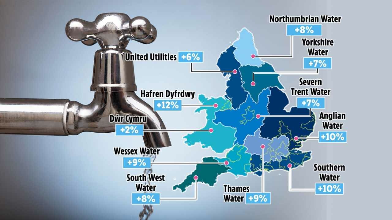 من اليوم.. سترتفع فواتير المياه لملايين البريطانيين، فكم ستدفع في منطقتك؟ 