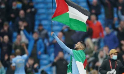رياض محرز ينضم إلى قائمة اللاعبين المتضامنين مع فلسطين 