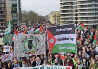 مظاهرات حاشدة في لندن تطالب بوقف فوري لإطلاق النار في غزة 