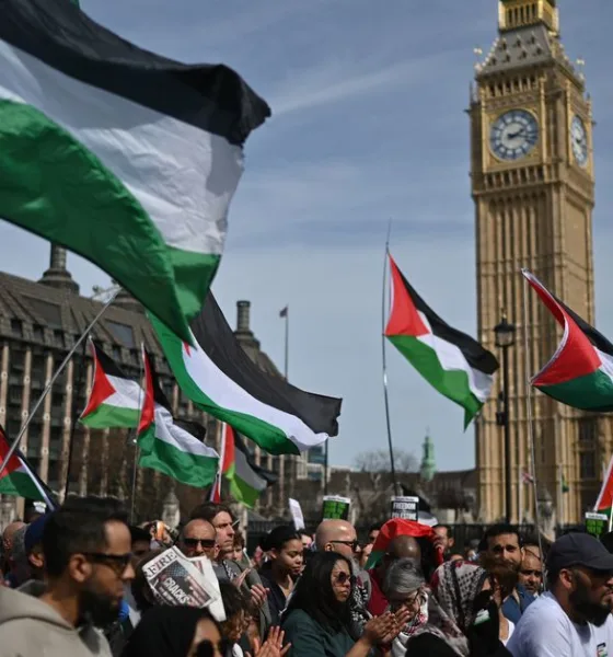 مظاهرات حاشدة في العاصمة البريطانية "لندن"  تضامنًا مع فلسطين 