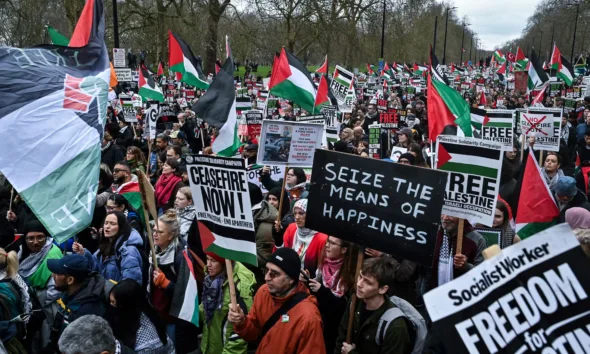 اعتقالات في لندن على خلفية احتجاجات لوقف صادرات الأسلحة لإسرائيل: 9 محتجين خلف القضبان 