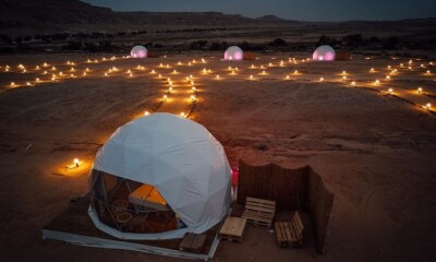 The Leaf camp is a luxurious haven of peace in the middle of the enormous Saudi desert, where the dunes dance to the gentle winds' melody.