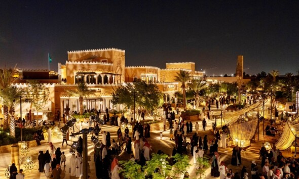 Wadi Safar, a stunning natural feature in the old Diriyah area west of Riyadh, was recently built to boost the Saudi tourism industry.