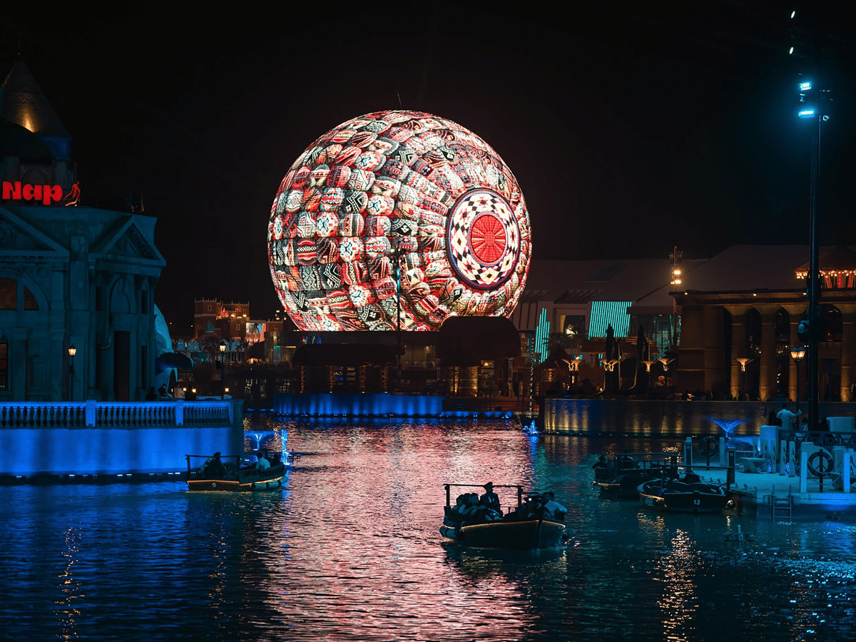 The “The Venue” section stands out among the unique spaces. It was constructed in a record 50 days to house 8,000 people.