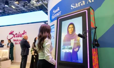 Sara AI, a smart guide robot prototype, launched at the Spirit of Saudi Arabia pavilion during the World Travel Market (WTM) in London.