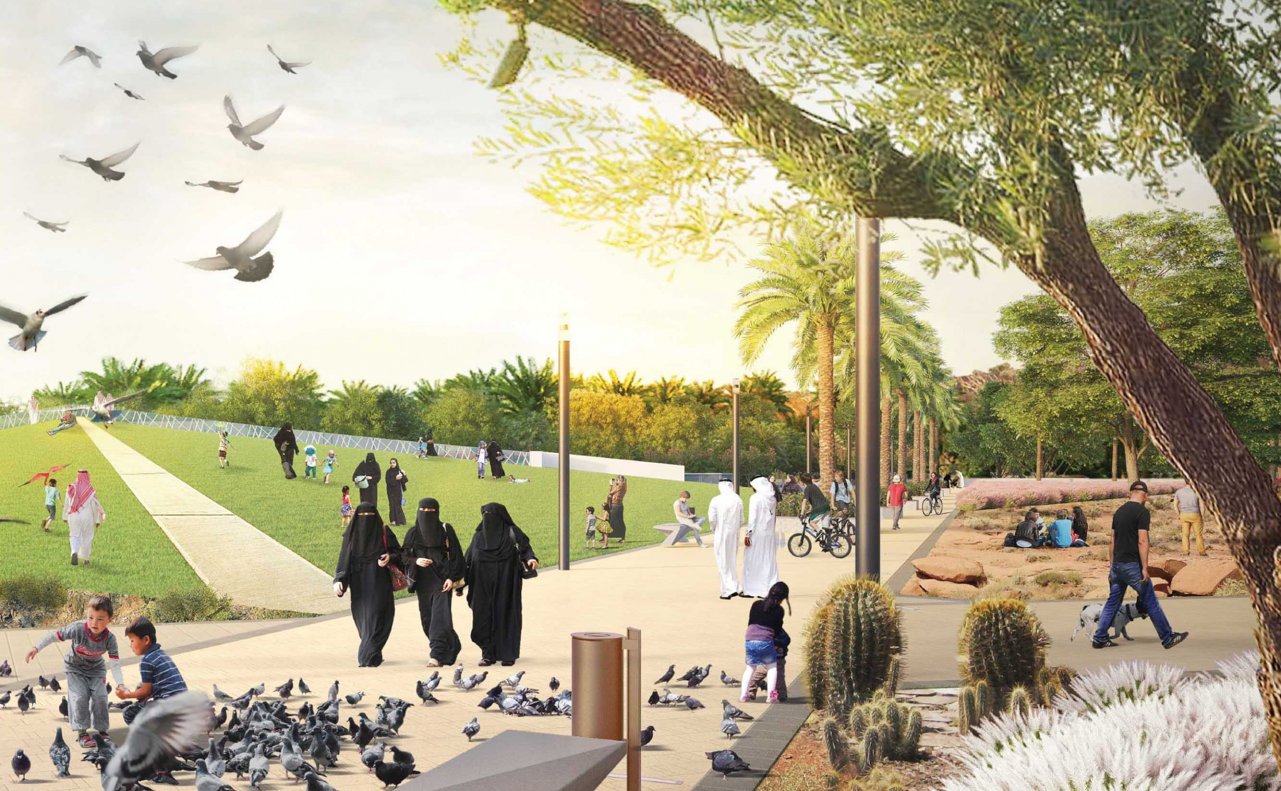 The King Salman Park, a massive project under Saudi Arabia's Vision 2030, will become the world's largest urban park upon completion.