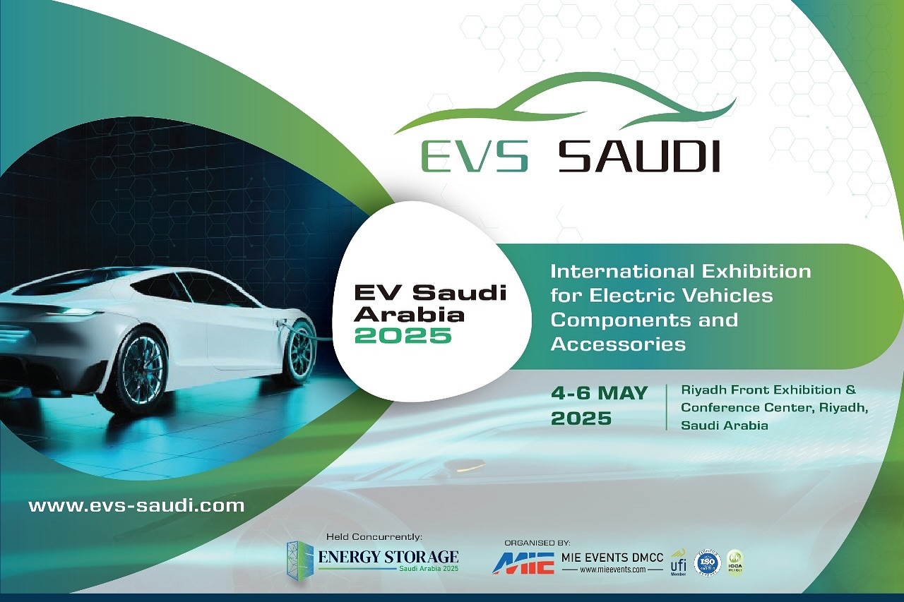 The International Exhibition for Electric Vehicles Components & Accessories, EVS Saudi Arabia 2025, will take place in Riyadh from May 4-6.